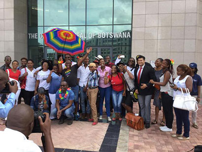 LEGABIBO members celebrate outside the court
