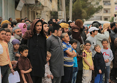 Locals, including children,  were called to watch the exevution