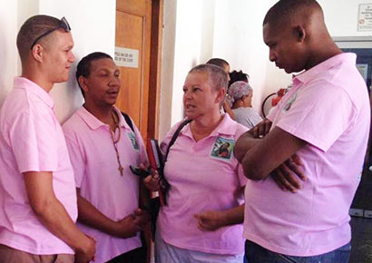 Activists gathered at the Western Cape High Court in Ceres awaiting the sentence