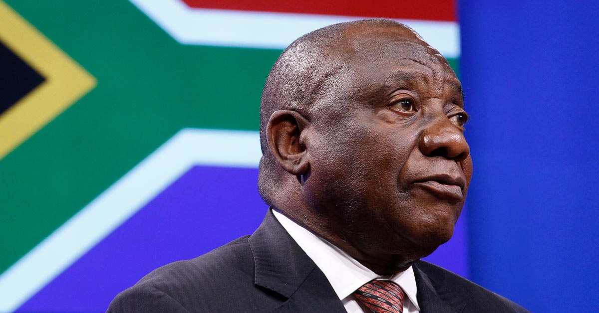 A picture of President Cyril Ramaphosa who has yet to speak out against Uganda's Anti-Homosexuality Bill