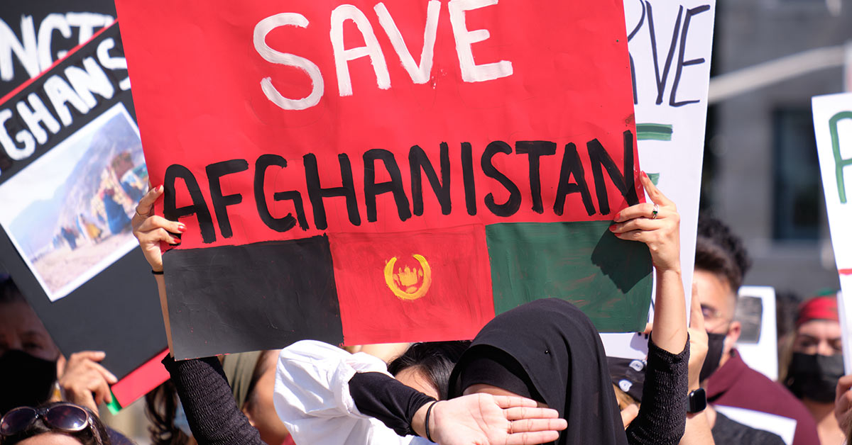 Anti-war protest in Canada by members of the Afghanistan diaspora (Photo: Meandering Images / Shutterstock)